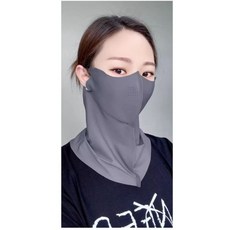 제이쿤 쿨링 자외선 차단 마스크 골프 스포츠, 1개, 다크그레이1+1