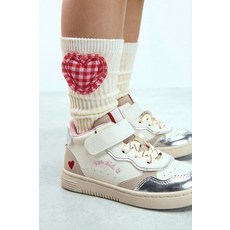 [국내배송] 자라 ZARA 깅엄 하트 삭스 - 크림 938796