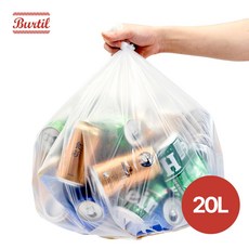 [국내생산] 버틸 분리수거 비닐봉투 쓰레기봉투, 100개, 20L