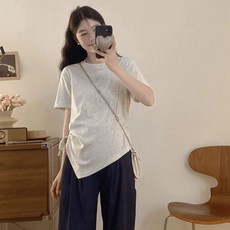 임산부 여름 반팔티 빅사이즈 루즈핏 반팔 티셔츠 데일리 캐주얼 임부 반팔티 상의 JS