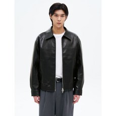 [국내매장정품] 에잇세컨즈 8SECONDS 페이크 레더 절개 디테일 블루종 블랙 42523ZLY15 170340