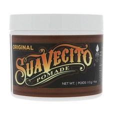 Suavecito Pomade 오리지널 113g(4온스) 1팩 미디엄 홀드 헤어 포마드 남성용 플레이크 프리 헤어 젤과 같은 미디엄 샤인 워터 베이스 왁스 세척 용이, 1개, 113g
