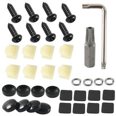 번호판 프레임 나사 키트 도난 방지 버클 설치 삽입용 스냅인 패스너, As Shown, 1개