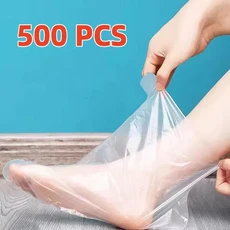 쿠쿠스토어 202년 신제품 HOT 100-500개 일회 풋 마스크 커버 투명 방수, 01 500pcs