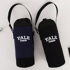 예일 심플 손잡이끈 물병파우치 물통 파우치 가방 YALE 500ml 물병 주머니 에코백, BLACK(블랙), 1개