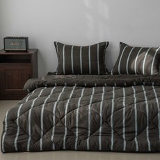 건조기침구 먼지없는 알러지케어 사계절 트랜디 차렵이불 세트+이불가방