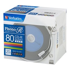 바베이텀 재팬(Verbatim Japan) 음악용 80분 20장 레코드풍 CD-RMUR80PHS20V1