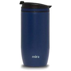 미라 16온스 트래블 커피 머그잔 - 나사 뚜껑이 있는 단열 스테인리스 텀블러 - 태피 핑크, Admiral Blue, 16 Ounces, 1개