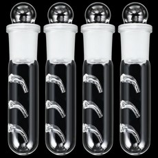 Qualirey 수족관 달팽이 거머리용 플라나리아 캐치 트랩 투명 유리 플라나리아 트랩 드워프 새우 레드 체리 새우 탱크용 4팩 (구멍 3개), 구멍 5개