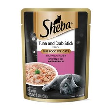 Sheba 希寶 主食慕斯罐 70g 雞肉火雞肉口味, 1個, 24包｜餐包-鮪魚及蟹肉 70g