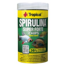 Tropical 超級螺旋藻強化薄片魚糧 36%螺旋藻增豔配方 緩沉性熱帶魚飼料, 520 ge/1000 ml, 1個