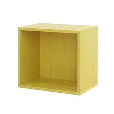 에이치엔하나 공간박스 1단2단3단4단 책장 칼라박스 낮은책장 수납형서랍, 공간1단(개나리)