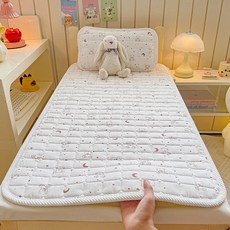 어린이 순면 이불 패드 어린이집 낮잠 아기 토퍼 침대 패드, 반달 패드