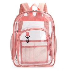 투명 야구 직관 가방 방수 백팩 pvc 야구가방 공연 관람 덕질 야구장 준비물 비치 짐가방, 베이비핑크, 1개