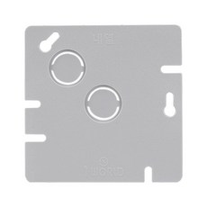 PVC 월드평커버 사각 22MM 2구 녹아웃 사각 팔각 공용 평카바 KS, 1개
