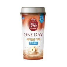 마이원데이 카페라떼 로어슈거 헤이즐넛 라떼, 190ml, 20개