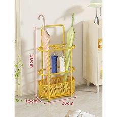 精選優品 雨傘收納架 家用傘架收納掛鈎 雨傘架 放傘置物架 神器 家用門口置物架, 1個, 金色小號