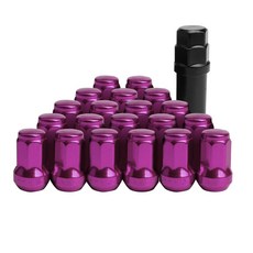 범용 7각 러그 20PCS 스틸 대부분의 25 1KEY M12 차량용 레이싱 너트, 보라색, M12x1.25