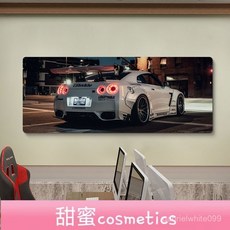 【甜蜜cosmetics】汽車掛畵超跑車燈髮光LED燈畵臥室電競房墻麵裝飾客廳背景墻壁畵, 1個, AZ4935-1,40*100 雪弗板局部燈光畫