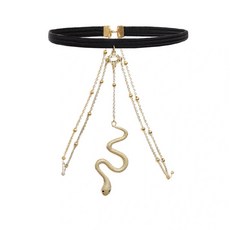 精選飾品 2025年闇黑係蛇形吊墜性感腿鏈朋克顯腿長飾品腿環流蘇女大腿圈鏈