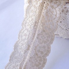 마가렛스킨 스판 라셀레이스 폭 6cm 밝은베이지, 1개