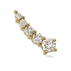 라크앤베리 슈팅 스타 14K 옐로 골드 다이아몬드 스터드 이어링