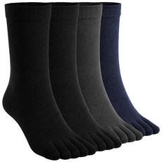 일본 남성용 무압박 무봉제 튜브형 발가락양말 4매세트 / 앞뒤구분 없는 무뒤꿈치 양말