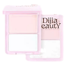 DIJIA締葭 啞光高光修容盤 雙色提亮陰影腮紅 多功能臉部彩妝盤, 01粉月光, 1個