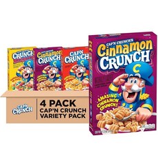 Cap n Crunch Breakfast 시리얼 Oops All berries 31.8g 1.11온스 개별 컵 12팩 262220, 오리지널 및 크런치 베리