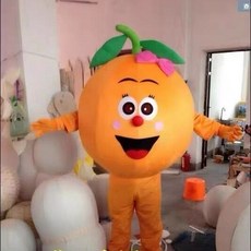 臺灣出貨 水果卡通玩偶人偶服裝 橙子 杏子 臍橙 草莓 西瓜 蘋果 活動道具 表演行走 YBG4, 1個, 蝴蝶結款