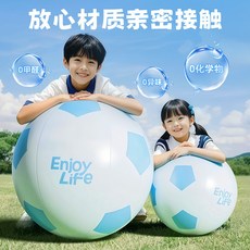 Enjoy Life 巨無霸充氣足球, 1個, 充氣足球-白藍色