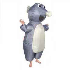 할로윈 코스프레의상 졸업사진 쥐 마우스 에어슈트 풍선옷 인형탈, 1개, 갈색