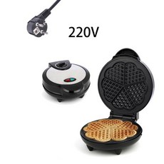 가정용 업소용 와플팬 붕어빵 기계 베이커 메이커 기 와플 모양 하트, 1)EU PLUG 220V
