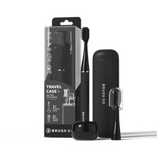 MIPOW BRUSH GO i4 울트라 슬림 음파 전동칫솔 | 여행용 충전 칫솔 | 브러시 헤드 2개 포함 | 슬림하고 가벼운 전동칫솔, 1세트, black, CI-900S