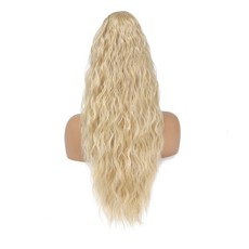 위한 곱슬 물결 모양의 헤어 익스텐션 천연 합성 DRAWSTRING 부르고뉴 금발, 26인치, 27 613, 1개