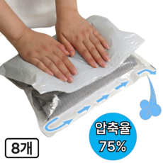 로비엘라 초간편 여행용 압축팩 파우치, 1세트, 8개입