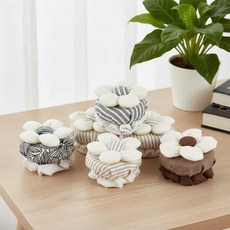 INSAVII 플라워 손잡이 커버 자동차 핸들 의자 부드러운 촉감 사계절 사용 2개입, 블랙꽃2p