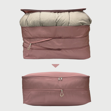 코지앤코 이불정리함 압축파우치 MEGA 이불 정리파우치 보관함 보관가방, 메가_애쉬로즈, 1개