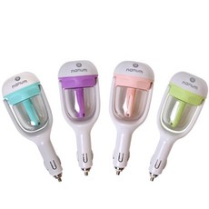 차량용 자동차 시거잭 분무 방향 조절 회전 미니 가습기, 베이비핑크, 베이비핑크