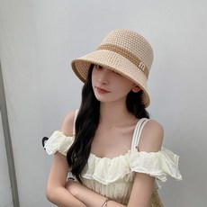 女士漁夫帽 M標遮陽草帽