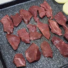 급냉 한우 염통 냉동 한우 생염통 생 소 염통 구이 소부산물 소특수부위 한우소염통 한우부산물, 1개, 200g