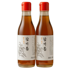갓 짜낸 고소한 참기름, 2개, 350ml