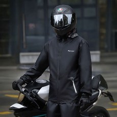 아웃도어 우비 고급 레인코트 남성 여성 바람막이 우의 세트 다회용, 1세트, 블랙