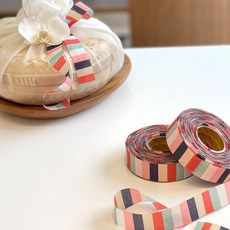 르미에 보자기선물포장 돌답례품 전통 색동리본 (1롤 20마), 폭15mm, 2개