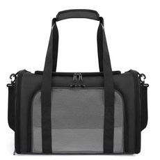 車載外出寵物包 單肩斜挎貓咪揹包 透氣手提款適用幼貓小型犬, 1個, 黑色