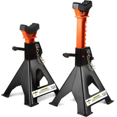 블랙 작키 3톤 받침대 말목 작기 자동차 자키 안전 받침 발목 2개 한셋트