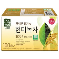 녹차원 국내산 유기농 현미녹차 티백, 1.2g, 100개입, 1개