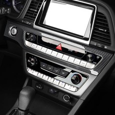 유투카 호환 쏘나타 뉴라이즈 카본 몰딩 자동차 튜닝 용품 에어컨 공조기 커버, [카본1P] 스타트 버튼 커버, 기타