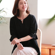 媽媽衣服百合絲 珍珠珠母V領雪紡衫 P201_306 40代50代中年女性服飾 女性用夫人中年衣服