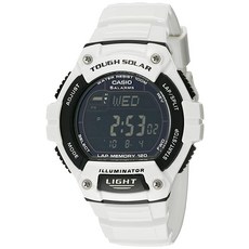 Casio 남성용 W-S220C-7BVCF 디지털 디스플레이 쿼츠 화이트 시계